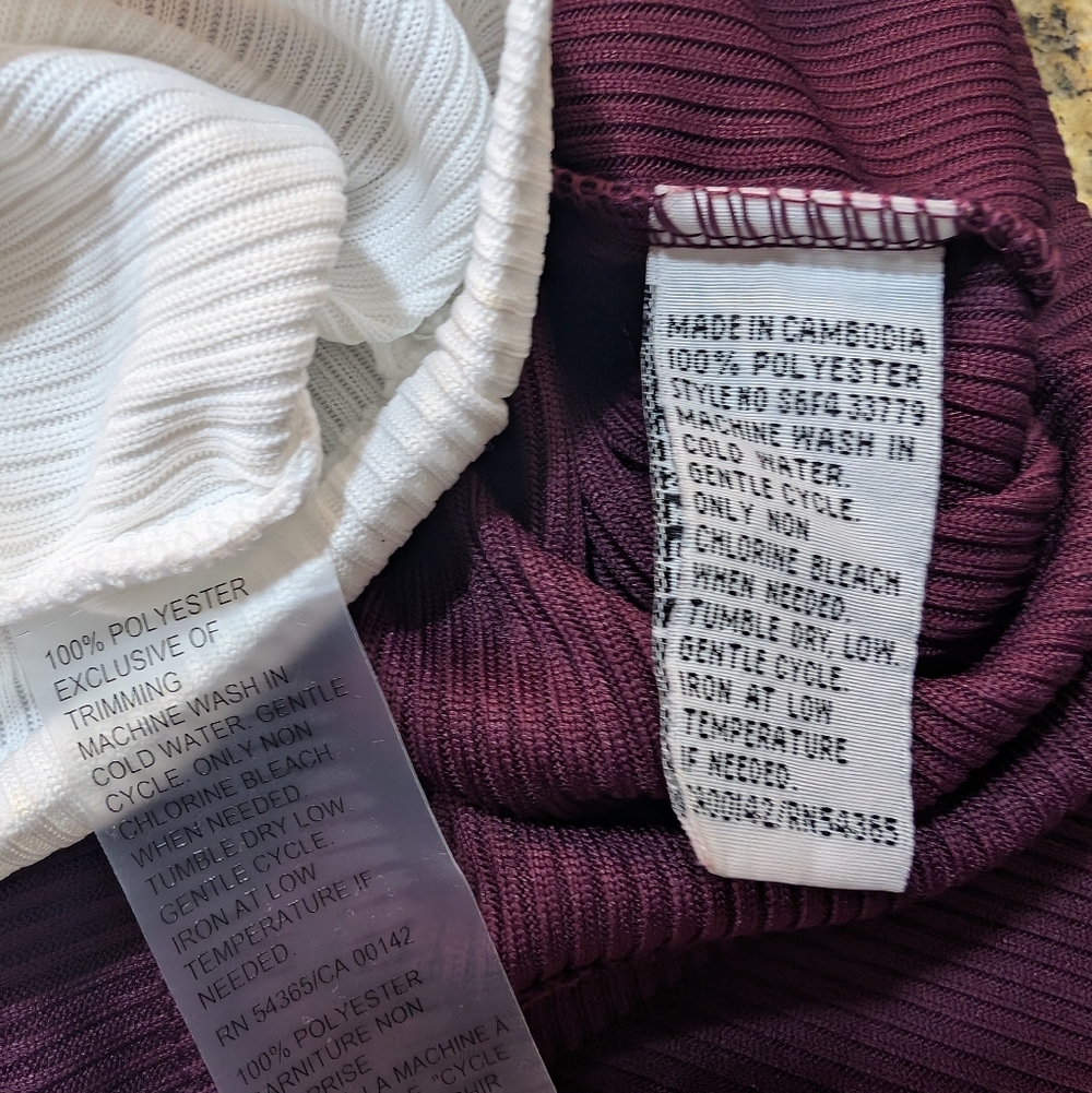 NWT Alia White and Purple Sleeveless Tops - Picture 4 of 4